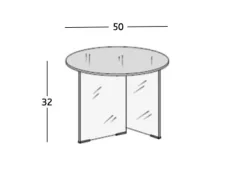 AIR GLASS ROUND Couchtisch
