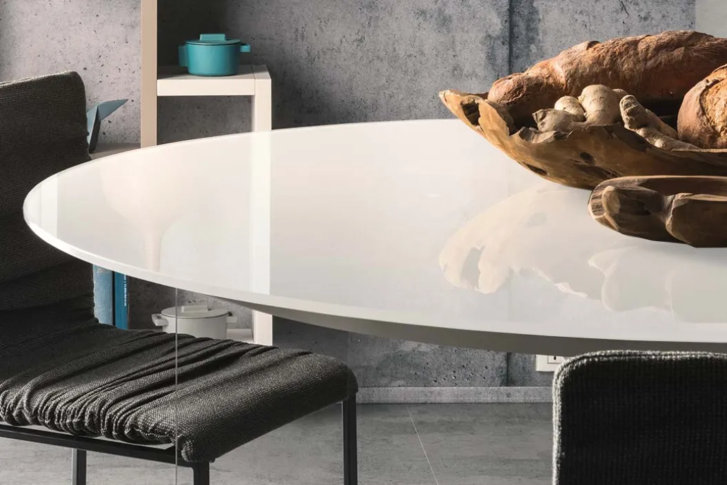 AIR SLIM GLASS ROUND Esstisch