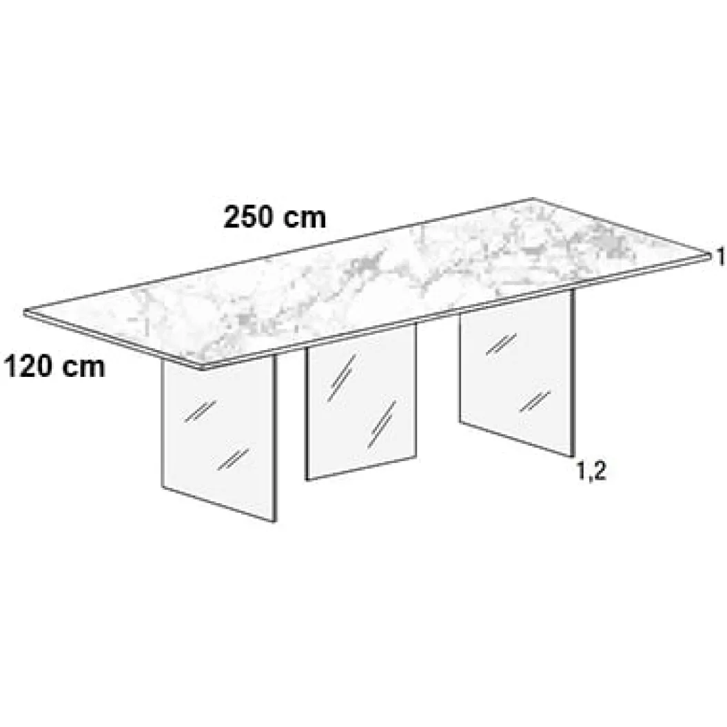 AIR SLIM XGLASS Esstisch