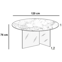 AIR SLIM XGLASS ROUND Esstisch