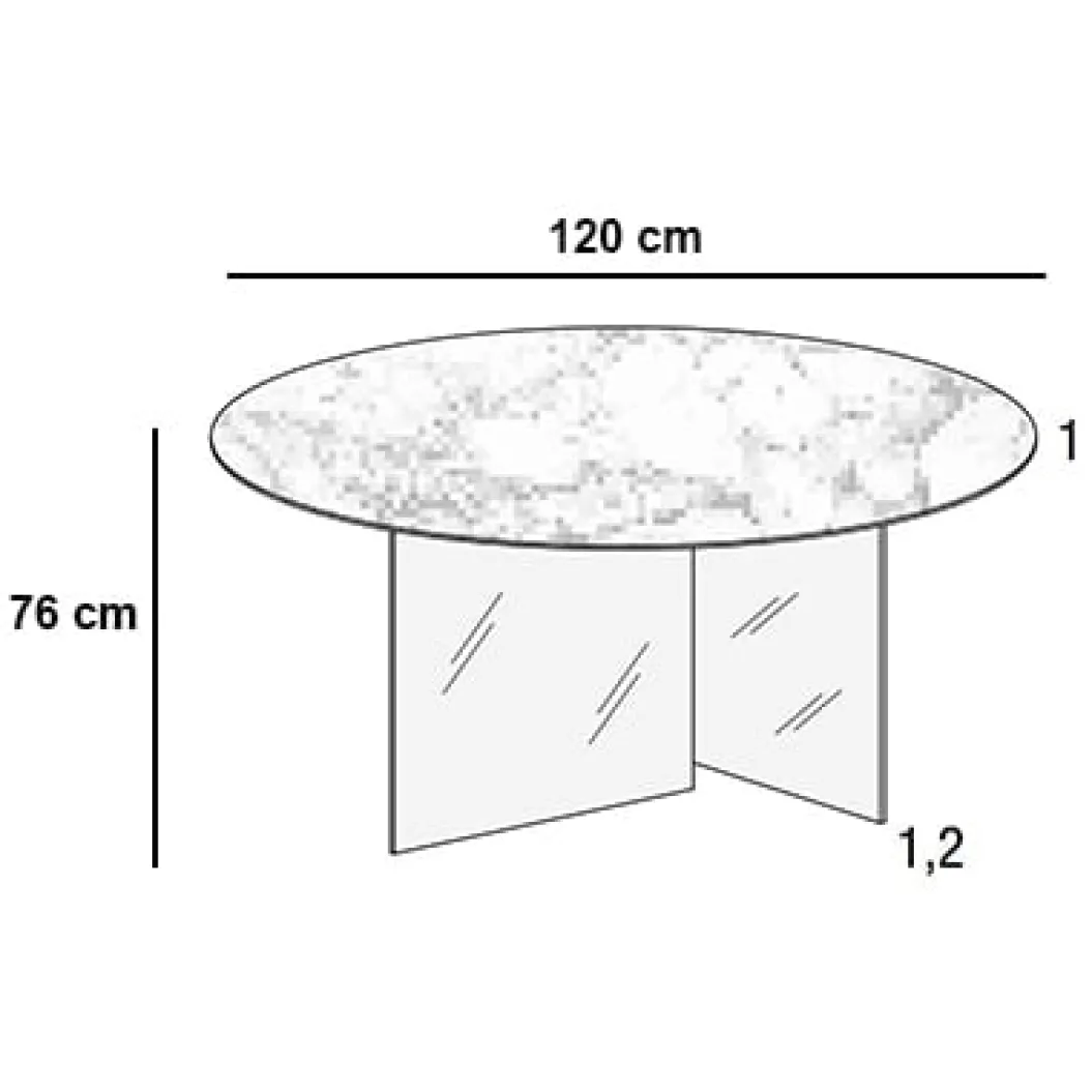 AIR SLIM XGLASS ROUND Esstisch