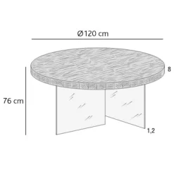 AIR WILDWOOD ROUND Esstisch
