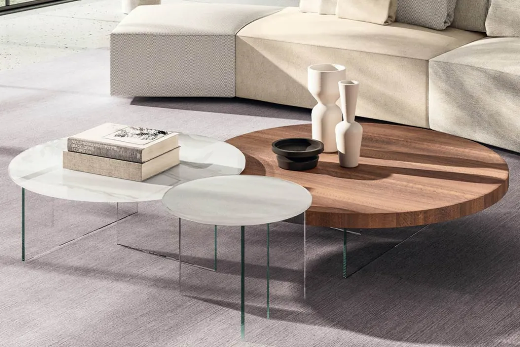 AIR XGLASS ROUND Couchtisch