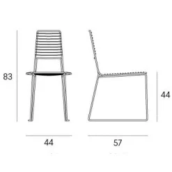 ALIENO 2ER-SET Gartenstuhl