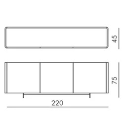 ALMA LEDER Sideboard