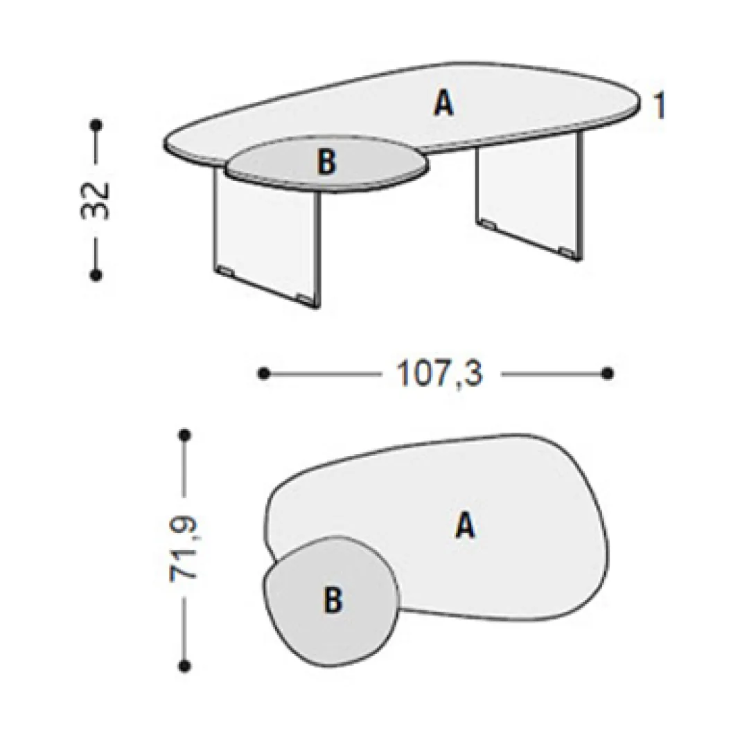 BLENDIE 1411 Couchtisch