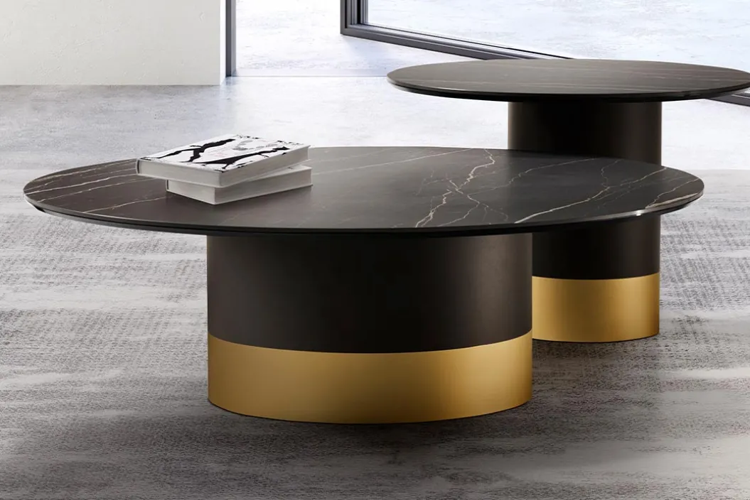 CILINDRO LOW KERAMIK BICOLORE Couchtisch