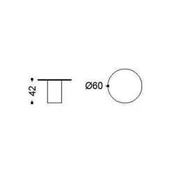CILINDRO LOW KERAMIK MONOCOLORE Couchtisch