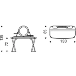 COCOON TROUSSE LEATHER Schminktisch