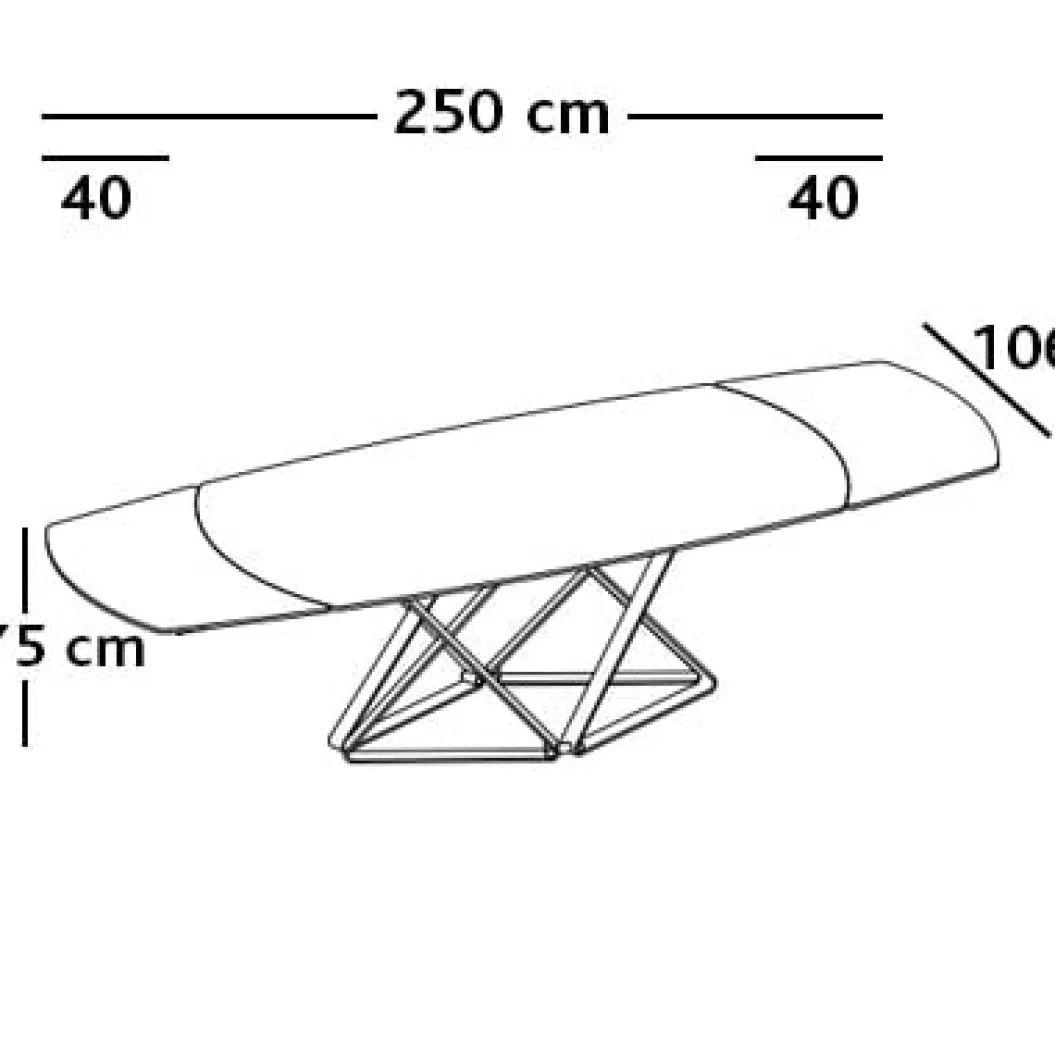 DELTA GLASS 1 Ausziehtisch