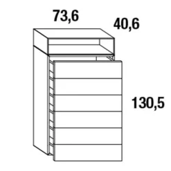 36E8 GLASS 1905 Hochkommode