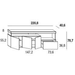36E8 GLASS 2108 Sideboard