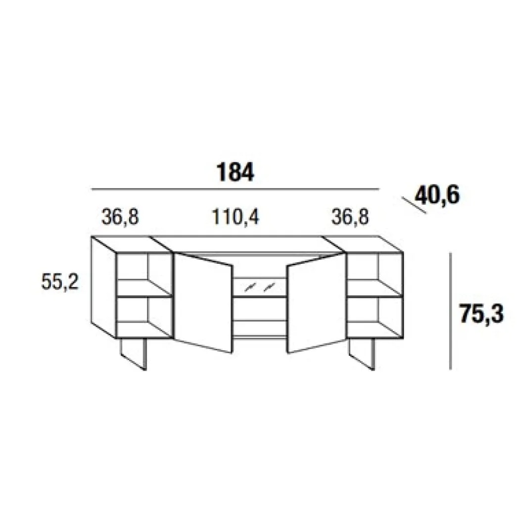 36E8 GLASS 1326 Sideboard