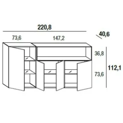36E8 GLASS 1348 Sideboard