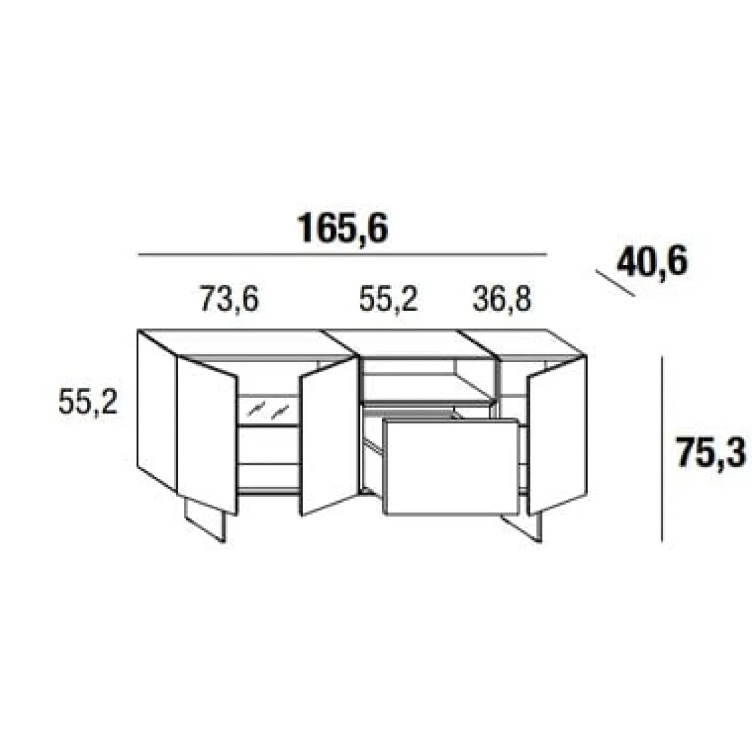 36E8 GLASS 1328 Sideboard