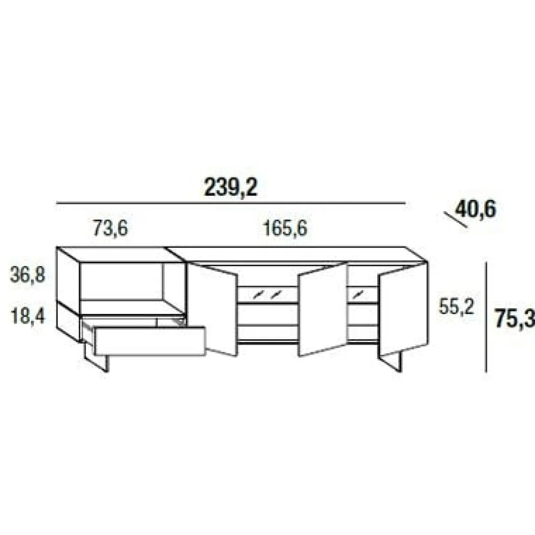 36E8 GLASS 1324 XGLASS Sideboard