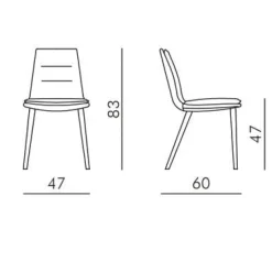 LADY WOOD LEGS Stuhl