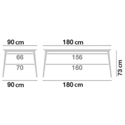 LAU RECTANGLE Esstisch