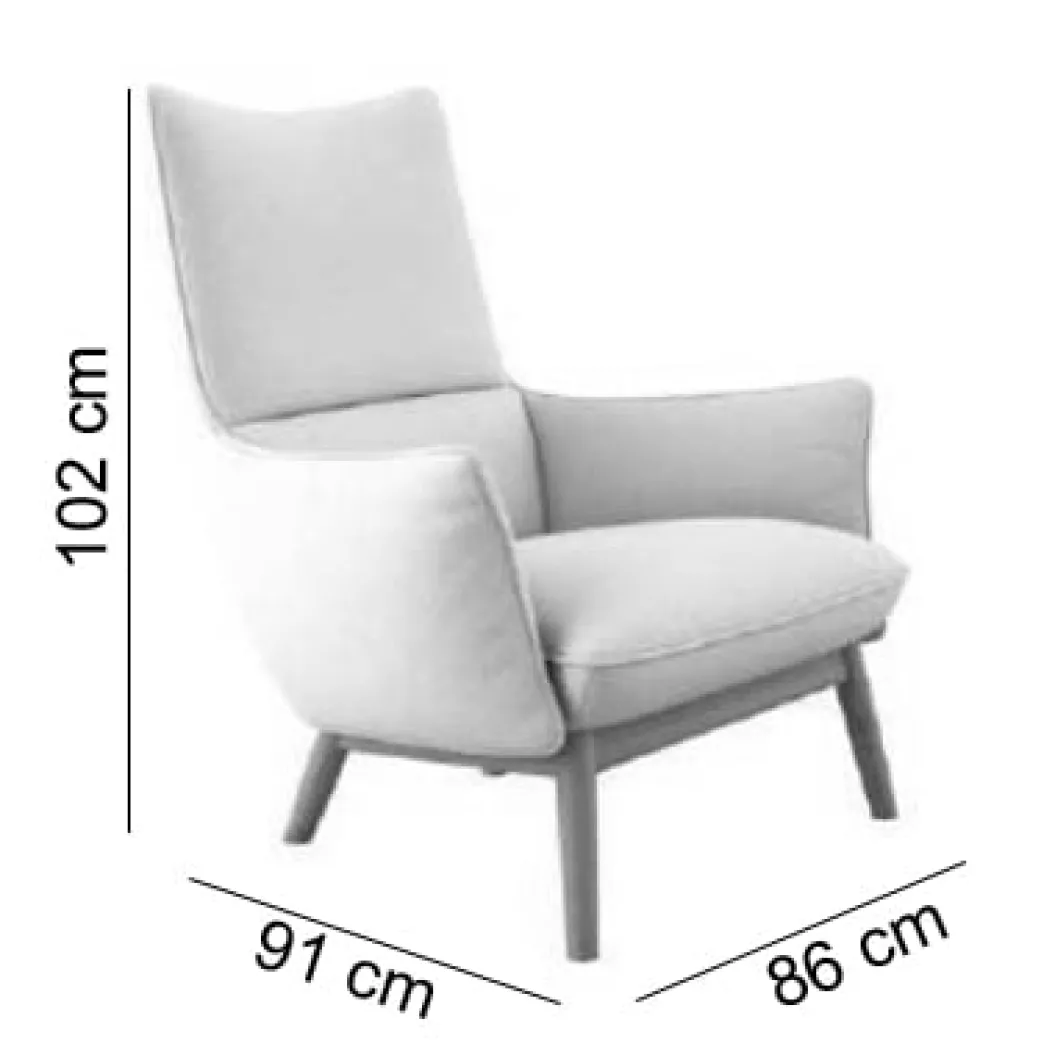 MALUNA WOOD Sessel