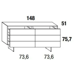 MATERIA DRESSER 1061 XGLASS Kommode