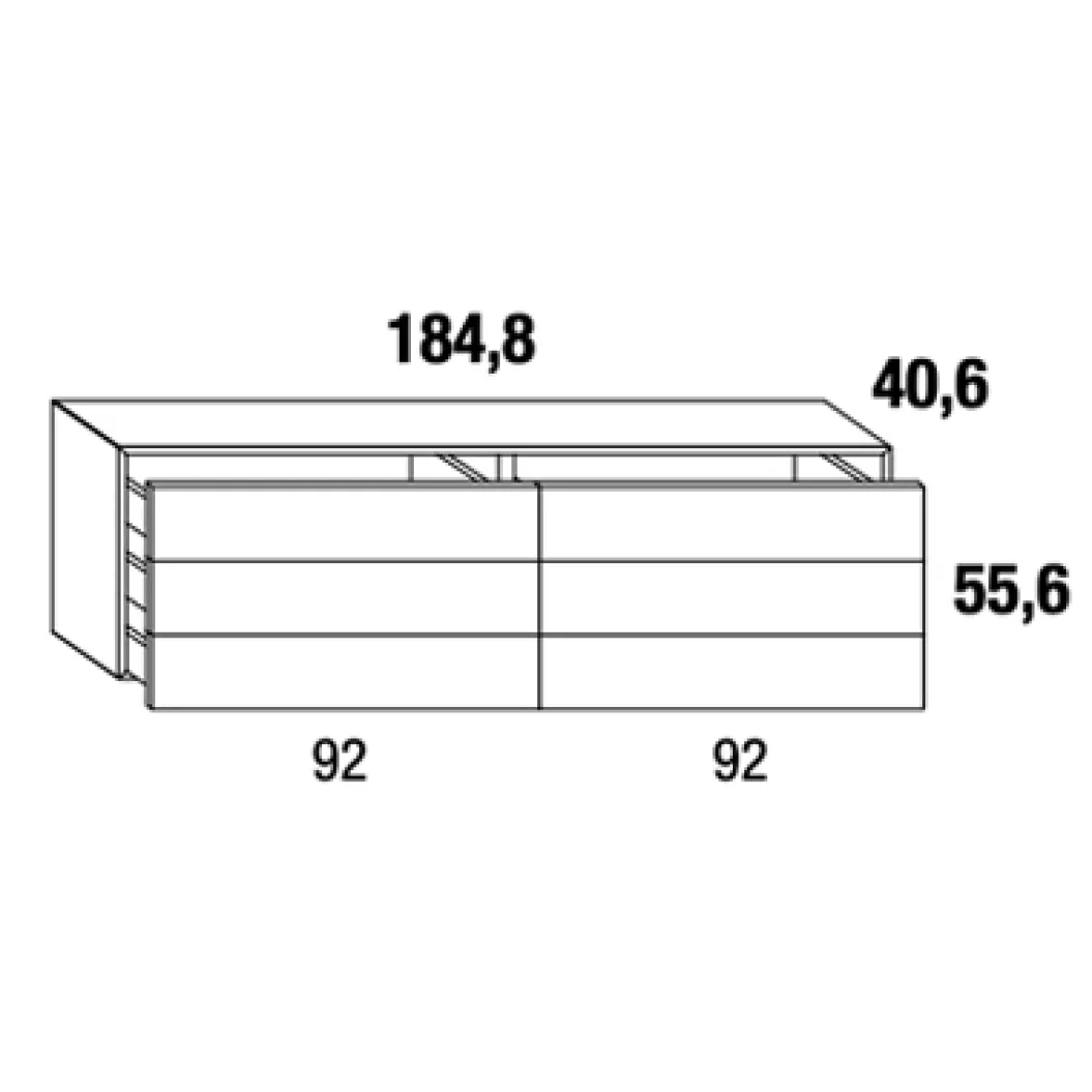 MATERIA DRESSER 1060 XGLASS Kommode