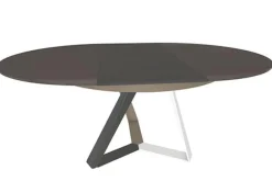 MILLENNIUM GLASS ROUND Ausziehtisch
