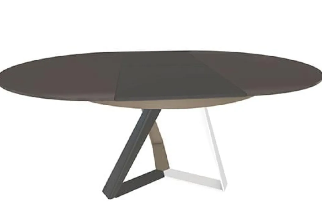 MILLENNIUM GLASS ROUND Ausziehtisch
