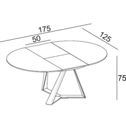 MILLENNIUM KERAMIK ROUND Ausziehtisch