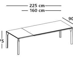 MIRAGE GLASS Ausziehtisch
