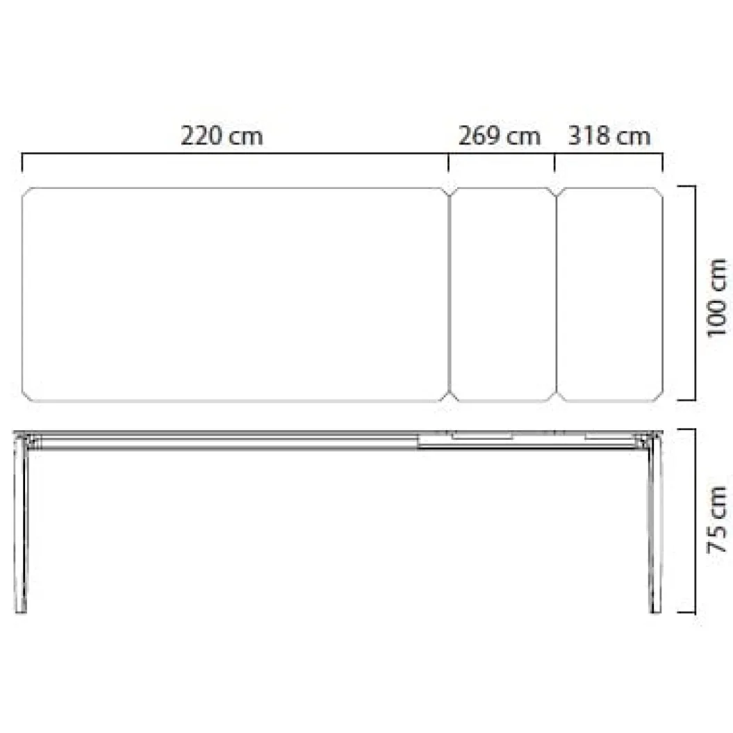 PUSH Garten-Ausziehtisch