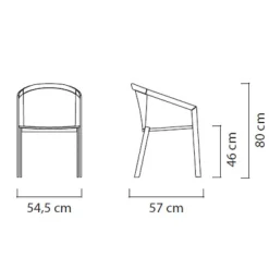 PUSH Gartenstuhl mit Armlehnen