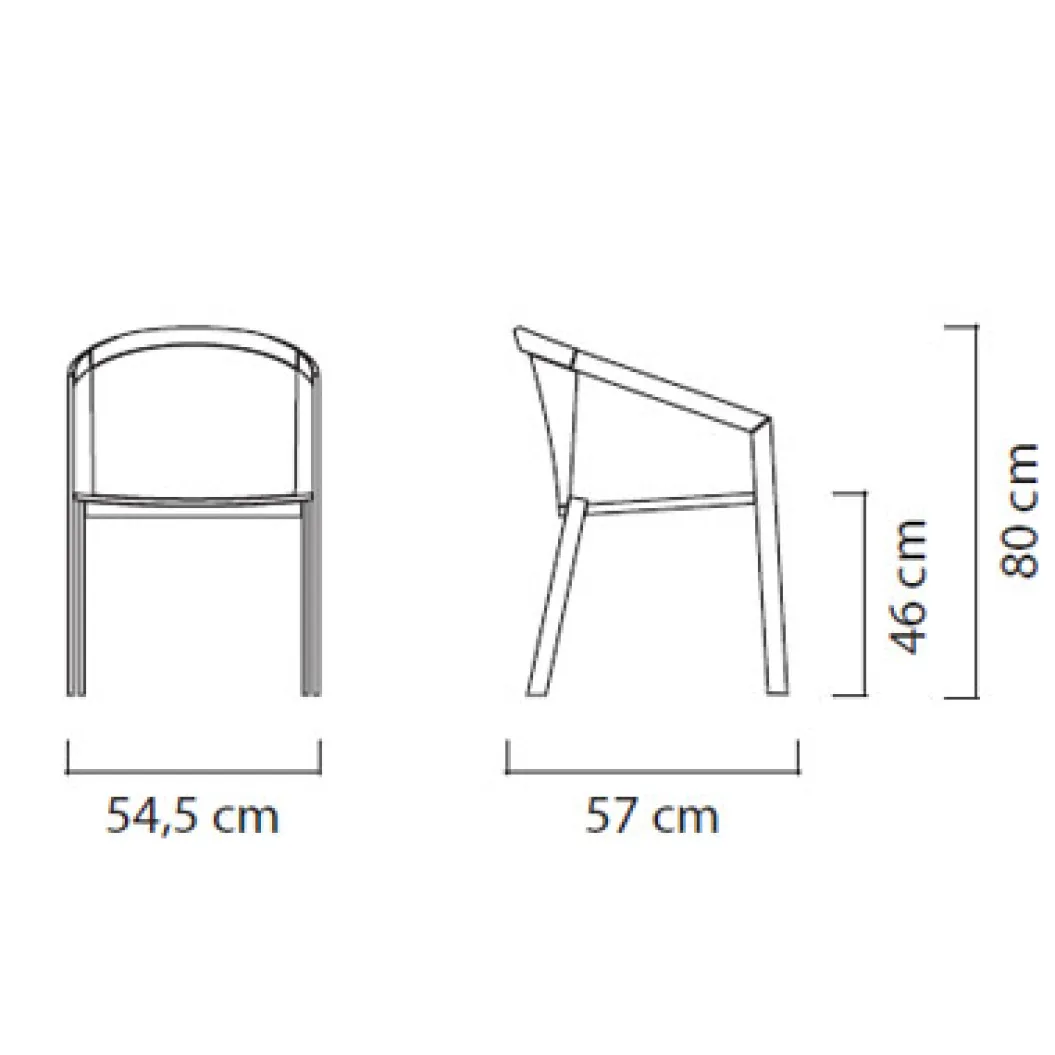 PUSH Gartenstuhl mit Armlehnen