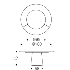 RADO KER-WOOD ROUND Esstisch