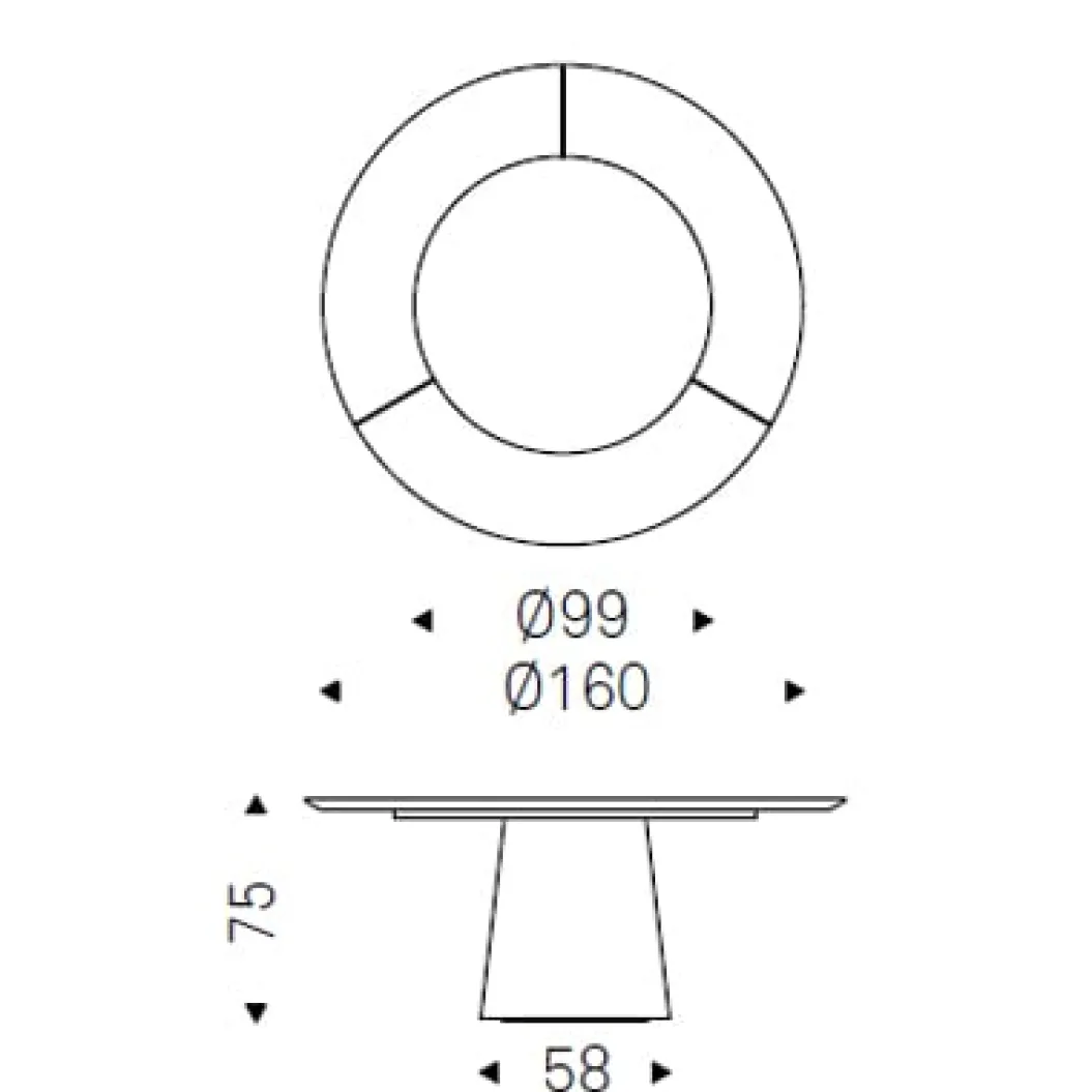 RADO KER-WOOD ROUND Esstisch