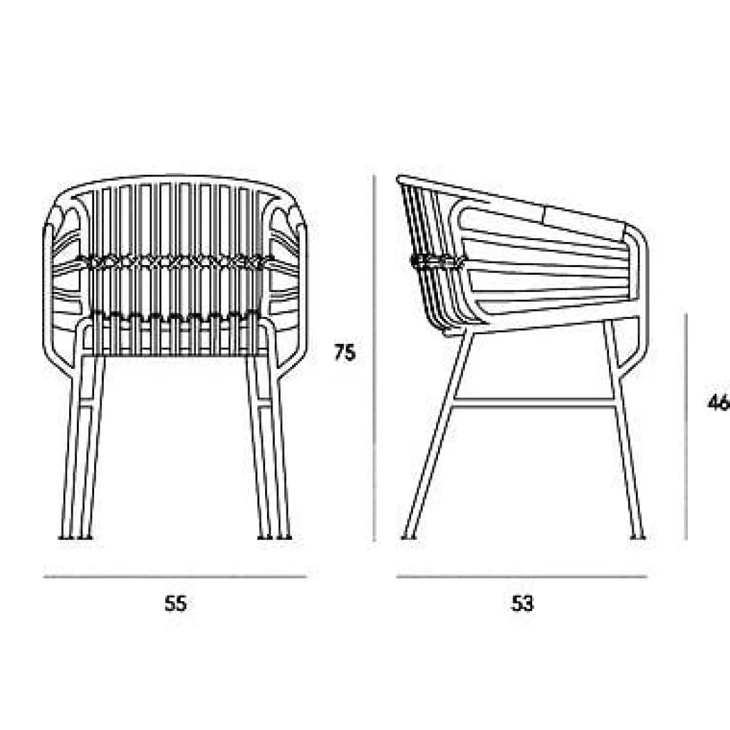 RAPHIA RATTAN Armlehnstuhl