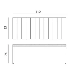 RIO ALU 210 Gartentisch
