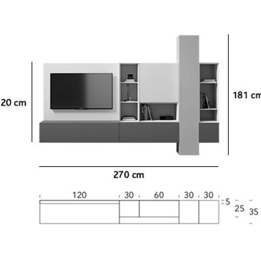 SPAZIO S412 Wohnwand