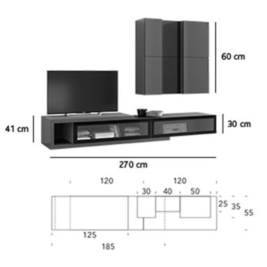 SPAZIO S411 Wohnwand