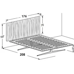 STEEL FREESTANDING REPLIS Bett