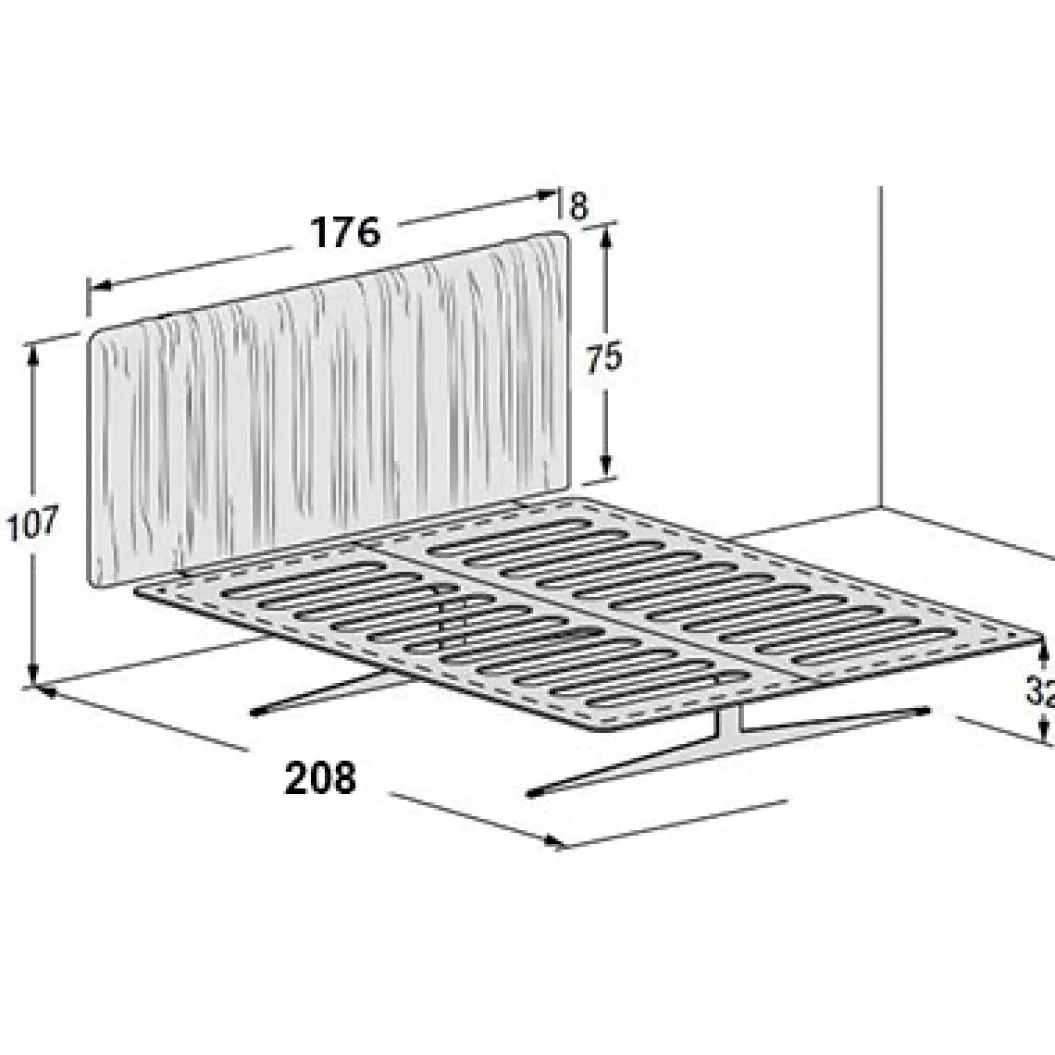 STEEL FREESTANDING REPLIS Bett