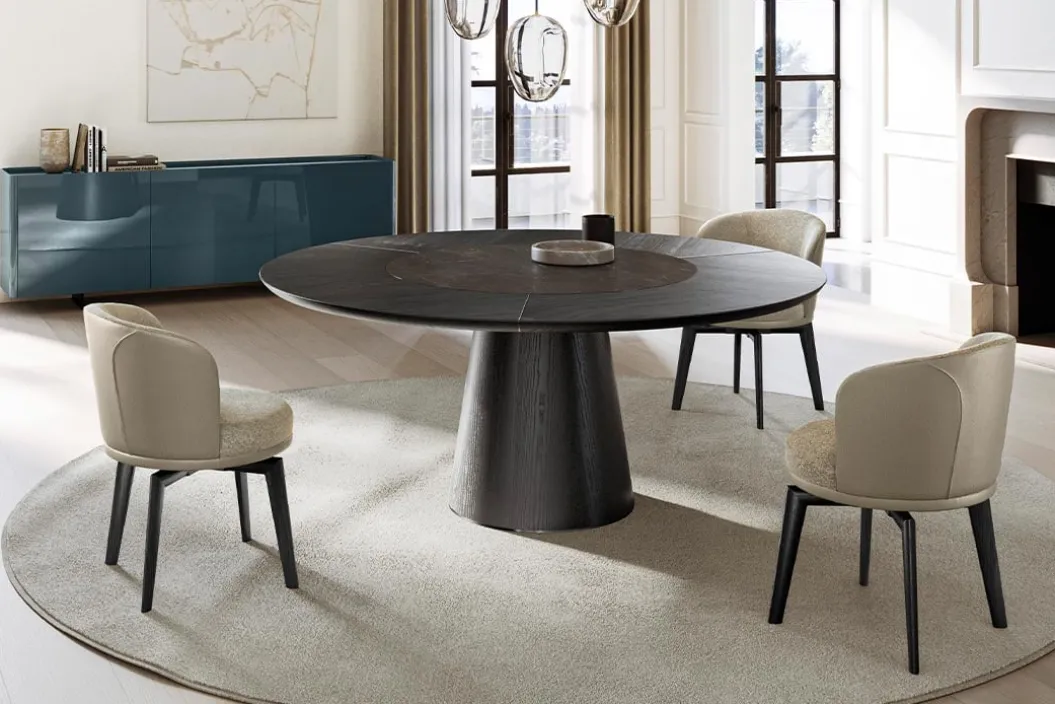 TEO ROUND WOOD-KERAMIK Esstisch