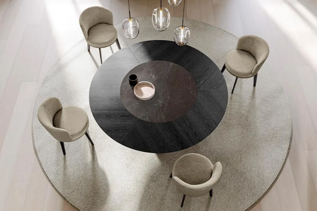 TEO ROUND WOOD-KERAMIK Esstisch