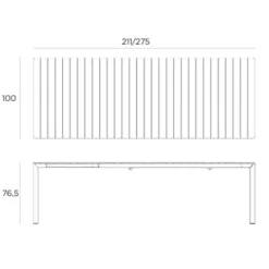 TEVERE 210 Garten-Ausziehtisch