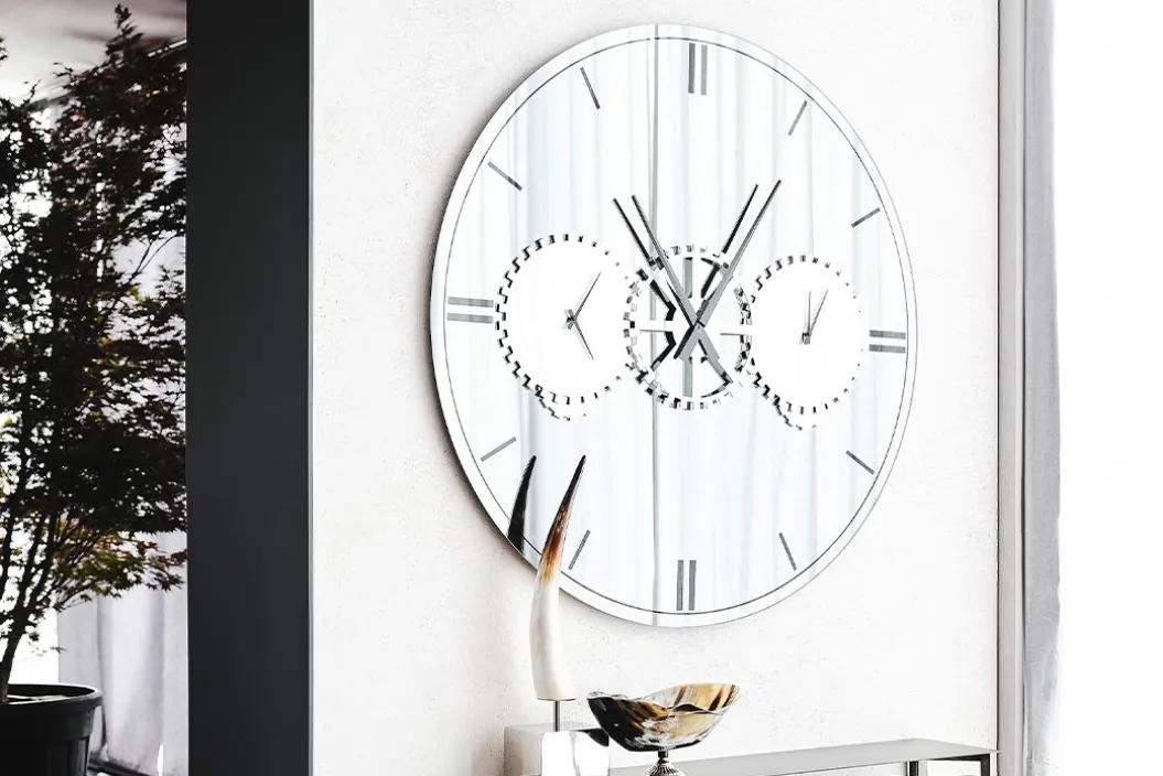TIMES Spiegel mit Uhr